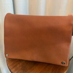 Street Level Brown Leather Shoulder Bag
